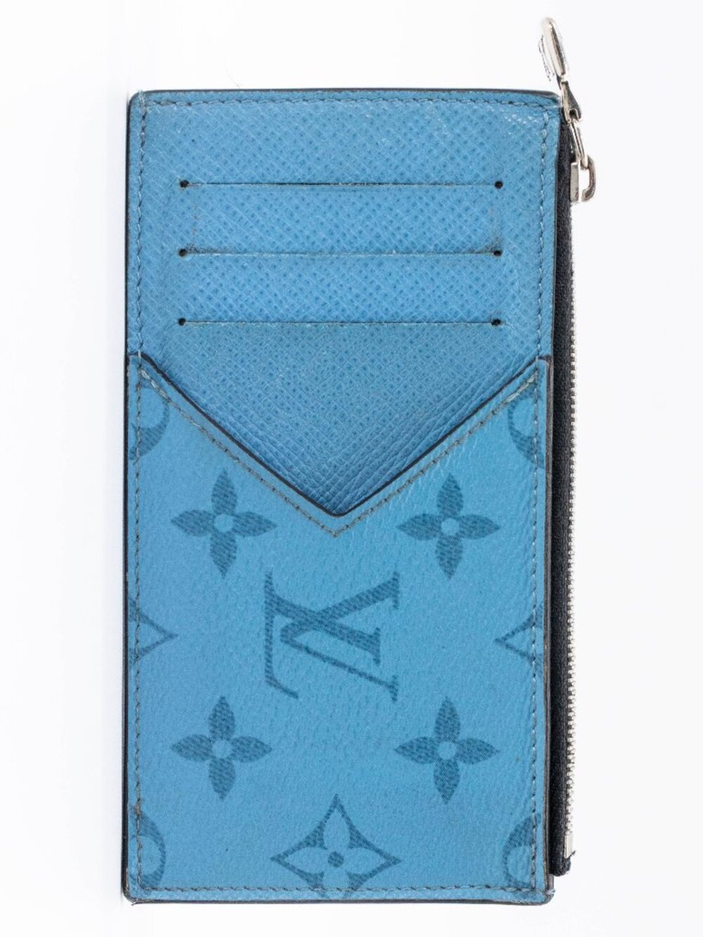 LV Taigarama Coin Card Holder Blue Zip